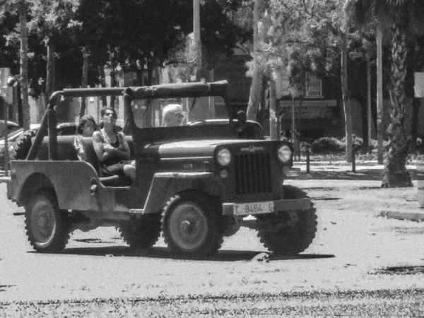 Imagem Preto Branco Carro — Fotografia de Stock