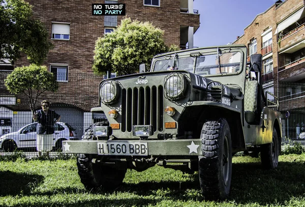 Старый Военный Автомобиль Городе — стоковое фото