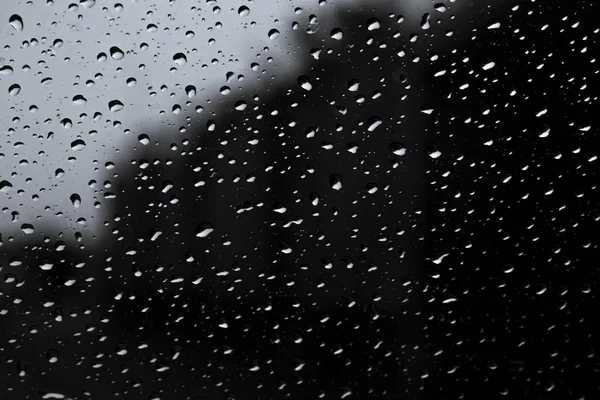 Капли Дождя Оконном Стекле — стоковое фото