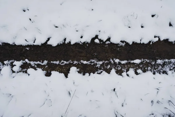 Schnee Mit Weißem Sand Bedeckt — Stockfoto