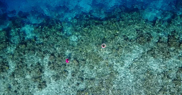 Antenn Utsikt Över Vackra Tropiska Havet Maldiverna — Stockfoto