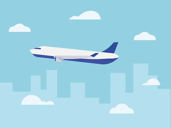 Airplane Icon Flat Style Isolated White Background Vector Illustration — Stock Photo, Image