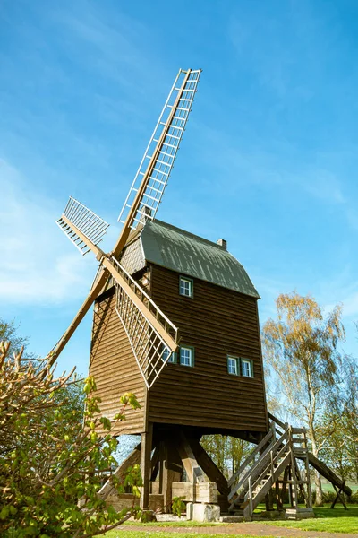 Traditionell Holländsk Väderkvarn Landet — Stockfoto