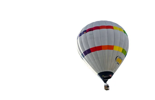 Hete Lucht Ballon Geïsoleerd Witte Achtergrond — Stockfoto