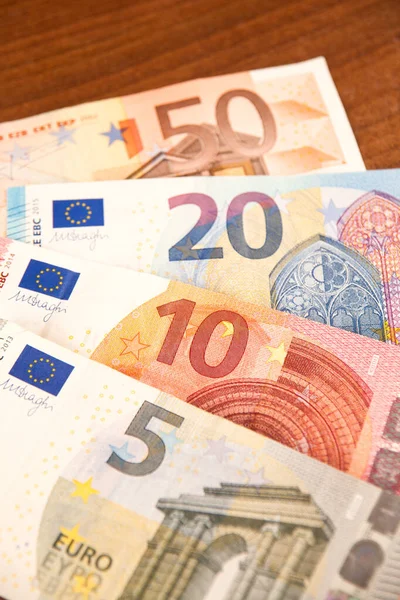 Euro Banknoten Hintergrund Nahaufnahme — Stockfoto