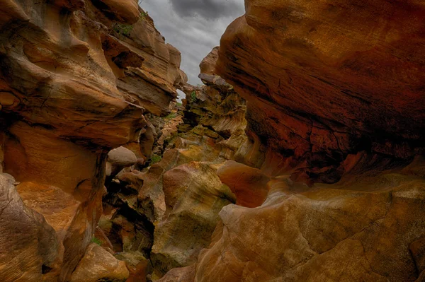 Hermosa Vista Cueva Ciudad Petra Jordania — Foto de Stock