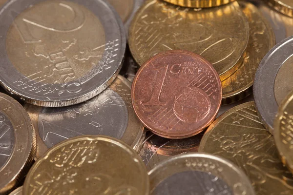 Euromunten Geldconcept — Stockfoto