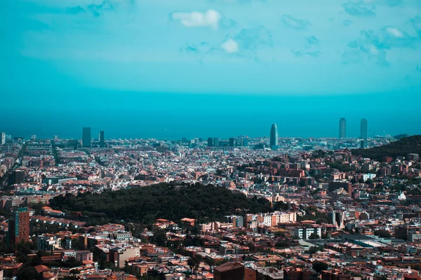 Вид Воздуха Барселону Испания — стоковое фото