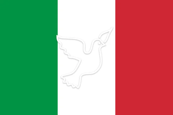 Vlag Van Het Land Van Italië Illustratie — Stockfoto