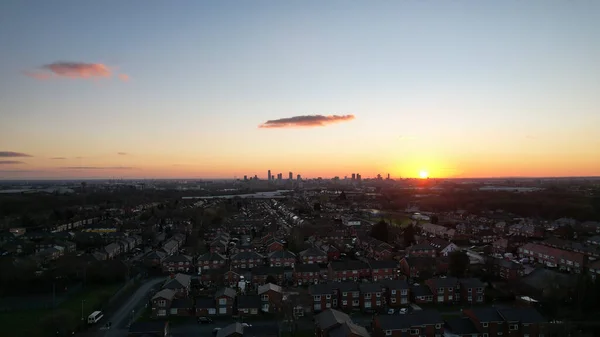 Puesta Sol Sobre Ciudad Capital Del Estado Israel — Foto de Stock