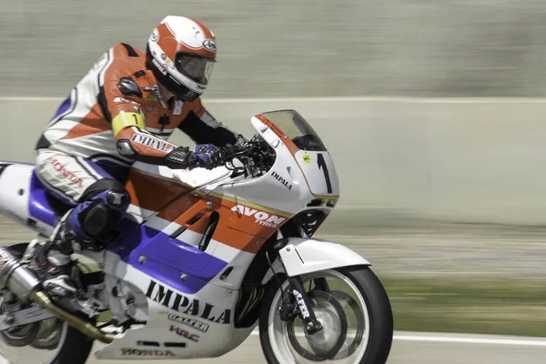 Motociclista Estrada — Fotografia de Stock