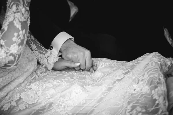 Menyasszony Vőlegény Esküvő Napján — Stock Fotó