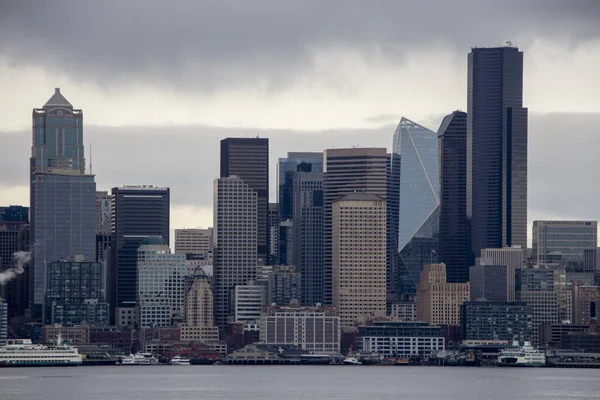 New Yorker Skyline Mit Wolkenkratzern Und Wolken — Stockfoto