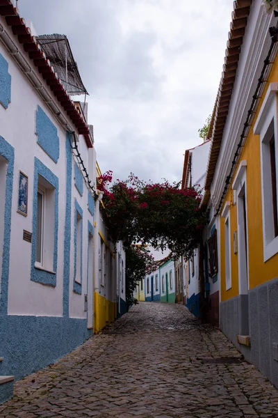 Δρόμος Στην Παλιά Πόλη Της Obidos Πορτογαλία — Φωτογραφία Αρχείου