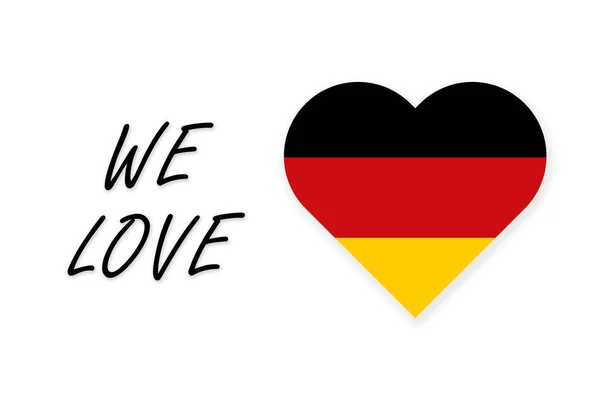Hart Met Inscriptie Liefde Duitsland — Stockfoto