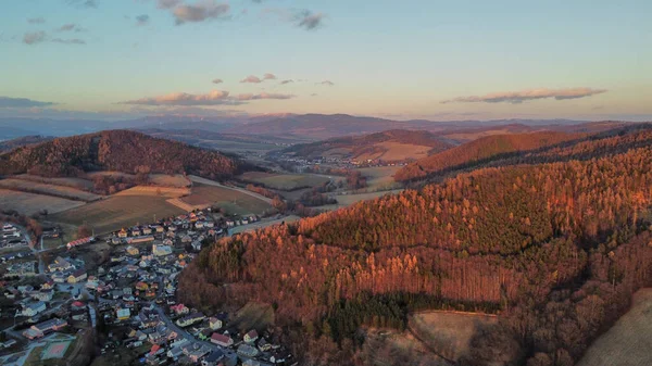 Красивий Краєвид Горами Лісом — стокове фото