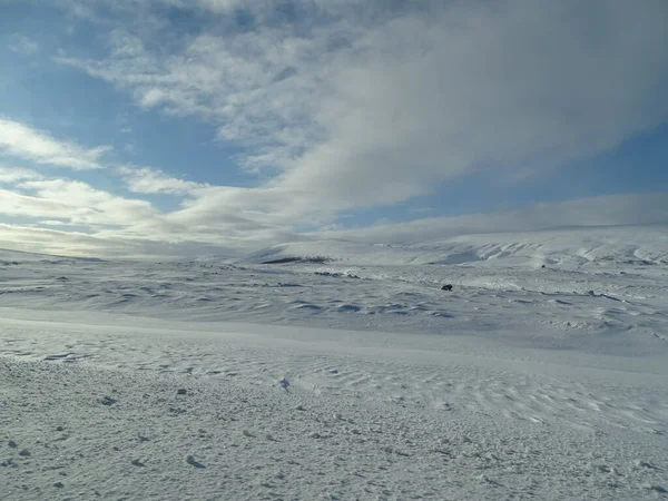 山の中の雪に覆われた山 — ストック写真