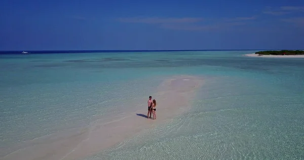 Pareja Romántica Playa Hora Verano — Foto de Stock