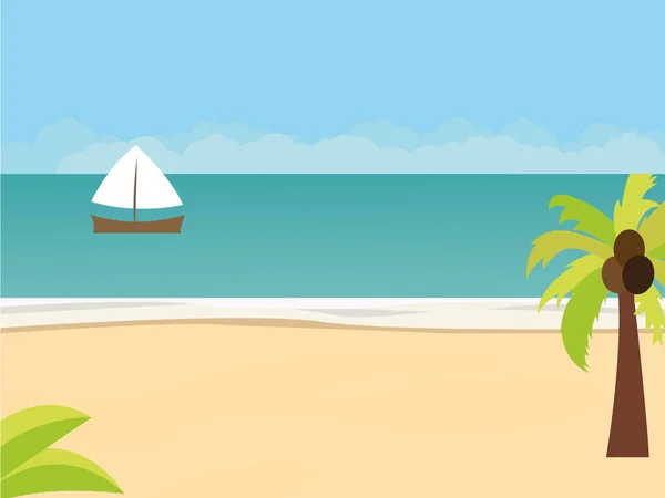 Zomervakantie Reizen Toerisme Vakantie Tropisch Strand Zee Zand Oceaan Palm — Stockfoto