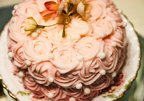 Ciasto Weselne Kwiatami — Zdjęcie stockowe