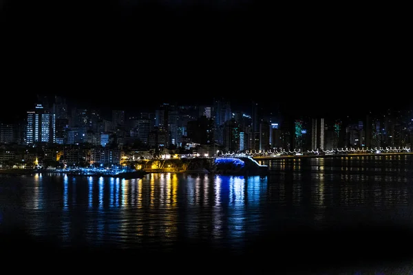 Ночной Вид Город Место Путешествий Заднем Плане — стоковое фото