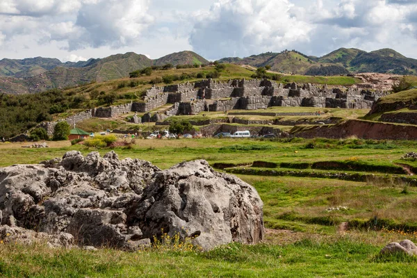 Maço Picchu Şehrinin Eski Kalıntıları Peru — Stok fotoğraf