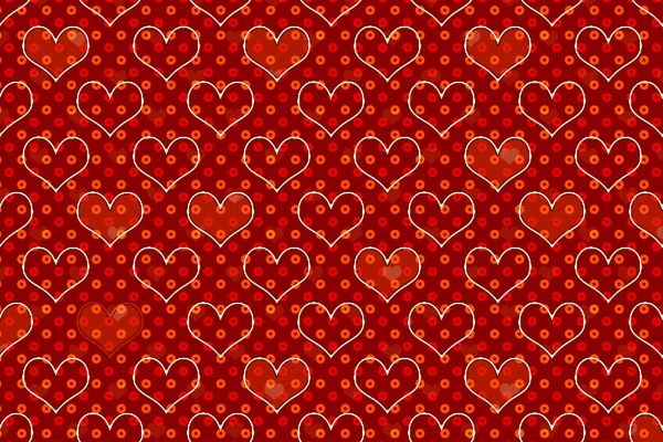 Красные Сердца Бесшовный Шаблон Фона — стоковое фото