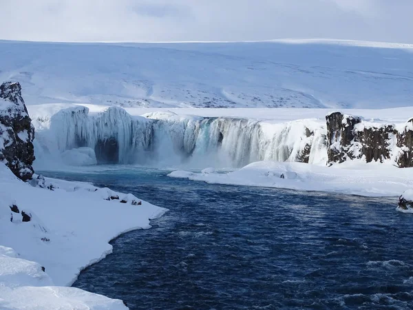 Iceland Malebná Řeka Sněhu — Stock fotografie