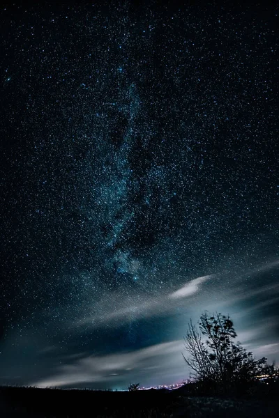 Leitosa Galáxia Céu Noturno — Fotografia de Stock