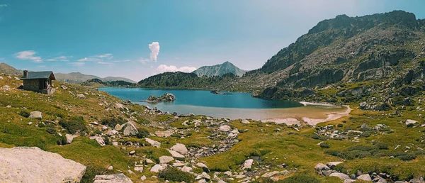 Krásný Výhled Jezero Horách — Stock fotografie