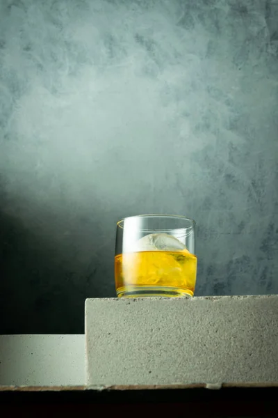Glas Whisky Met Ijs — Stockfoto