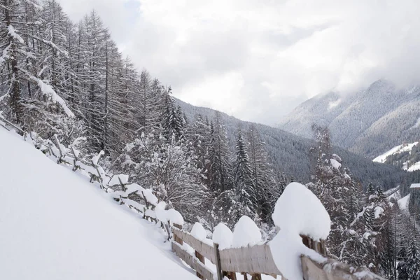 Paisagem Inverno Nas Montanhas — Fotografia de Stock