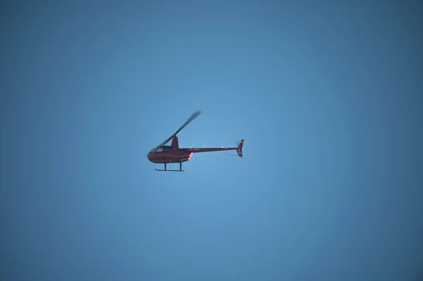 Helicóptero Voando Céu — Fotografia de Stock