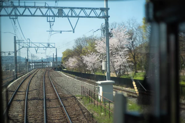 Bahngleise Auf Dem Bahngleis — Stockfoto