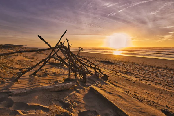 Ηλιοβασίλεμα Στους Αμμόλοφους Της Νεκρής Θάλασσας — Φωτογραφία Αρχείου