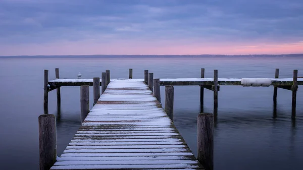 Jetée Bois Sur Lac — Photo