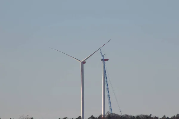 Ветряная Турбина Поле — стоковое фото