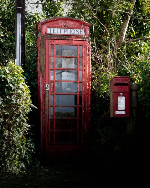 London September 2016 Rote Telefonzelle Der Stadt Reims Vereinigtes Königreich — Stockfoto