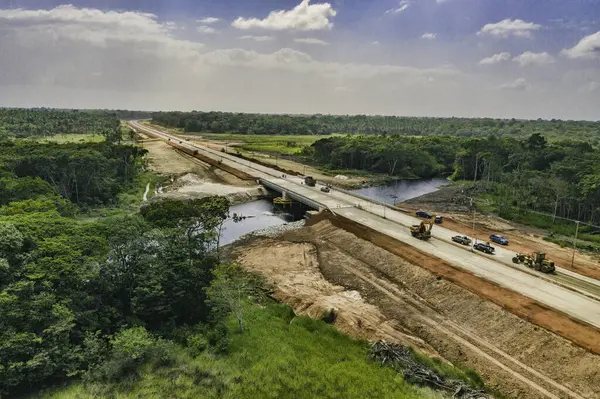 Luftaufnahme Des Flusses Der Thailändischen Stadt — Stockfoto