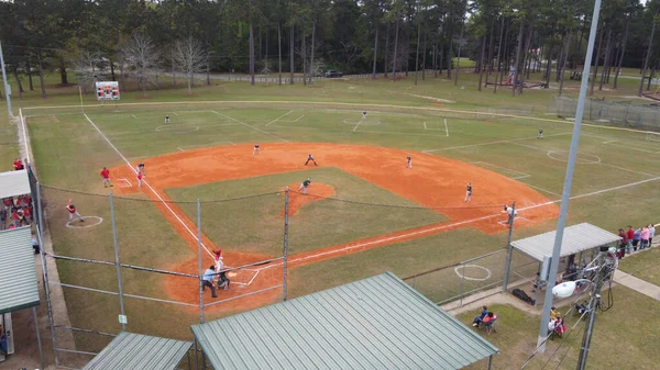 Baseballové Hřiště Hráči — Stock fotografie