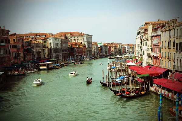 Venedik Talya Eylül 2017 Şehrin Merkezindeki Büyük Kanal Manzarası — Stok fotoğraf