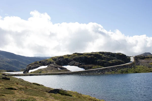 Vackert Landskap Sjön Bergen — Stockfoto