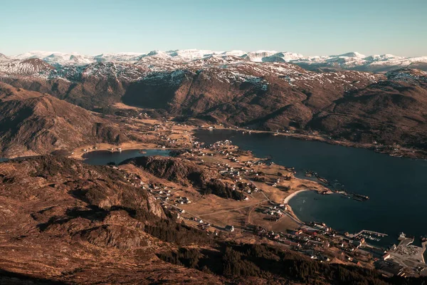 Vanuit Lucht Uitzicht Bergen Van Het Eiland Van Middellandse Zee — Stockfoto