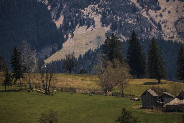 Prachtig Landschap Met Een Bergdorp — Stockfoto