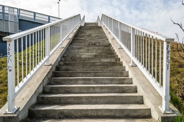 Escaliers Dans Ville Mer Méditerranée Nord Israël — Photo