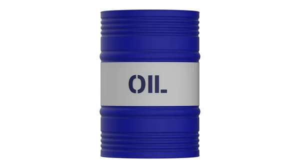 Баррель Нефти Белом Фоне — стоковое фото