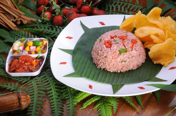 Cibo Tailandese Piatto Tradizionale Riso Cucina Cinese Focus Selettivo — Foto Stock
