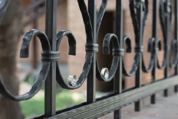 Clôture Métallique Avec Balustrade — Photo