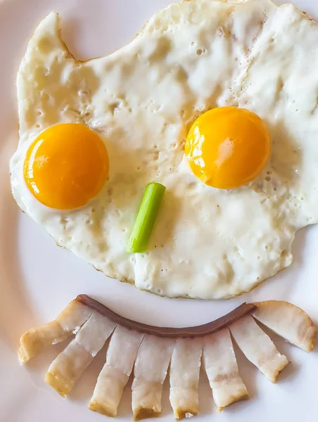 Pastırmalı Yumurta Yumurta — Stok fotoğraf