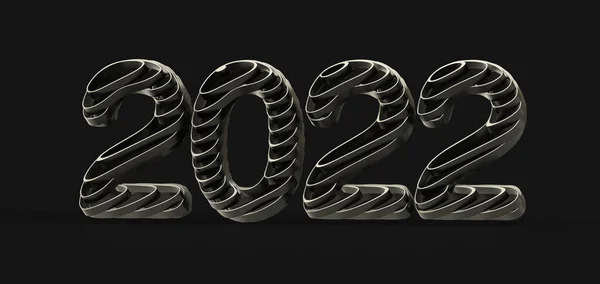 Feliz Ano Novo 2022 Texto Com Números — Fotografia de Stock
